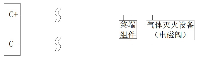 JBF5016山东气体灭火控制器喷洒启动输出接线示意图